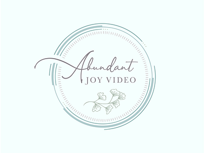 Abundant Joy Video floral logo logo design minimalist design typography logo
