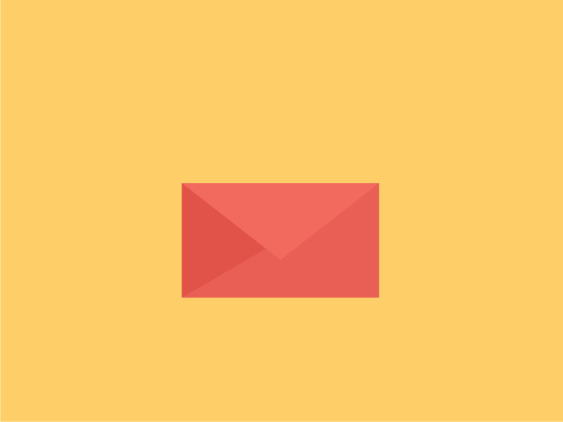 Mail Icon (GIF) animated email envelope flat gif icon inbox letter mail notification