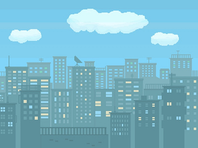 Big City background game art game design illustration pixel pixel art