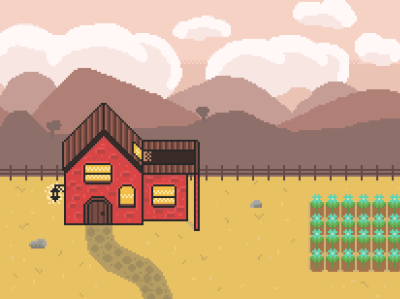 Old Farm background farm game art game design illustration pixel art pixels