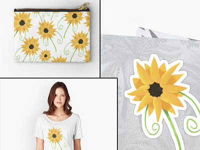 Sunflower Pattern design illustration pattern seamless sticker sunflower sunflowers