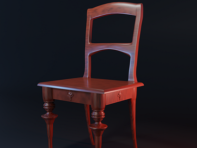 Cadeira 3D com ornamento 3d blender cadeira chair design interior móvel ornamento