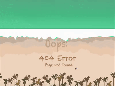 404 Error Marooned 404 error page animation design ui ux website