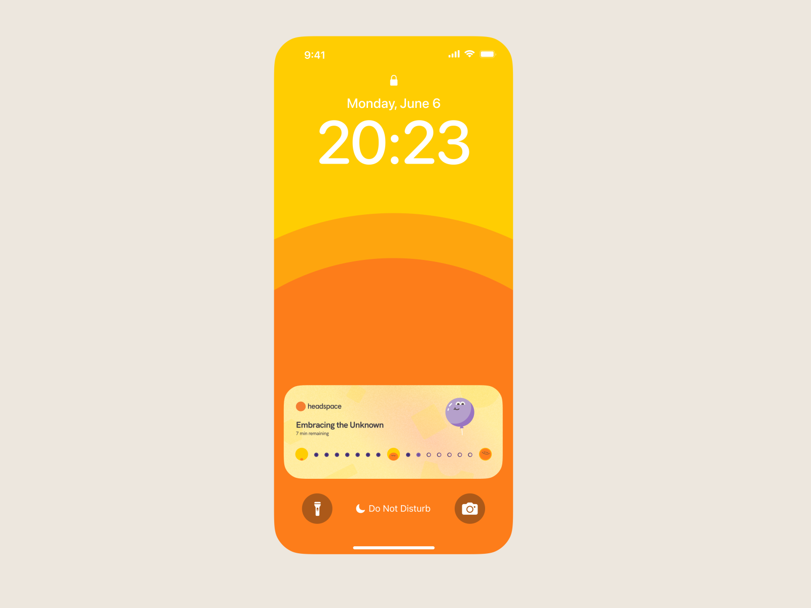 Headspace iOS Live Activity Mockup by Addison James on Dribbble