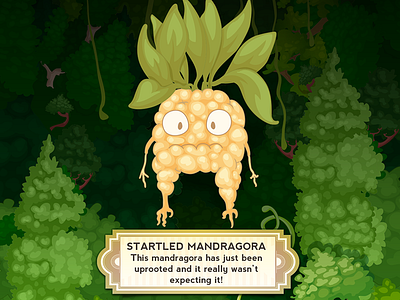 Startled Mandragora creature mandragora nature plant