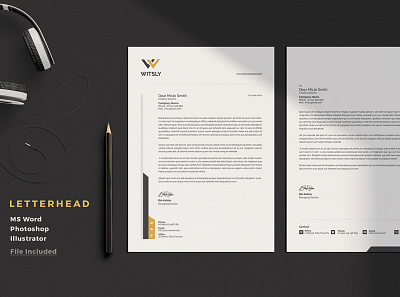 Letterhead a4 brand branding business business letterhead clean colorful corporate corporate identity creative design docx elegant envelope folder ipad letterhead logo minimalist mockup