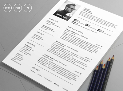 Resume Template / CV black cv design clean resume creative resume curriculum vitae cv design diy resume docx editable resume elegant resume female resume infographic resume minimal modern resume photoshop resume printable resume professional resume resume template word word resume