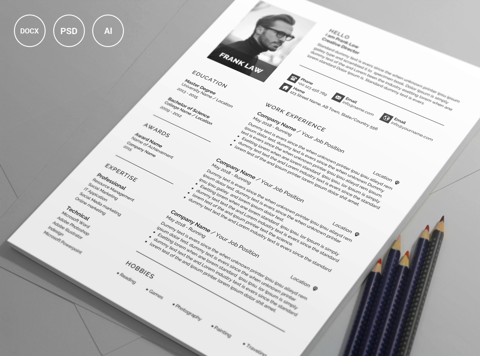 Resume Template / CV by DesignsBird on Dribbble