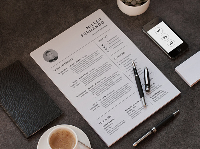 Minimal Resume/CV black cv design clean resume creative resume curriculum vitae cv design diy resume docx editable resume elegant resume female resume infographic resume minimal modern resume photoshop resume printable resume professional resume resume template word word resume