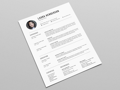 Resume Template / CV black cv design clean resume creative resume curriculum vitae cv design doc resume docx editable resume elegant resume female resume infographic resume minimal modern resume photoshop resume printable resume professional resume resume template word word resume