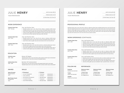 Resume Template / CV