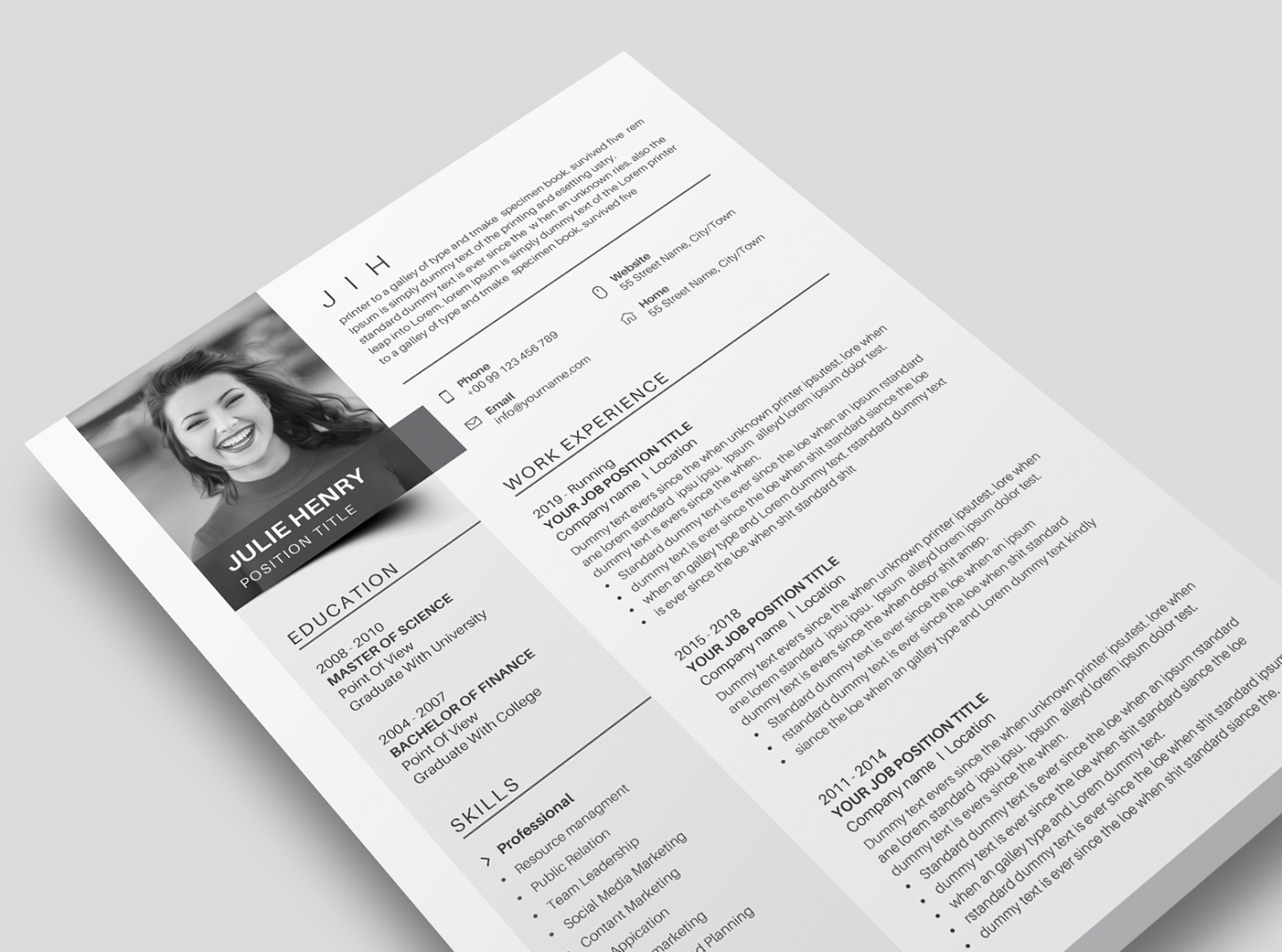 Elegant Resume/CV by DesignsBird on Dribbble