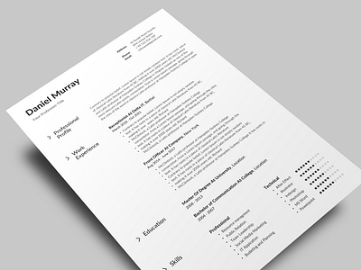 Minimal Resume/CV