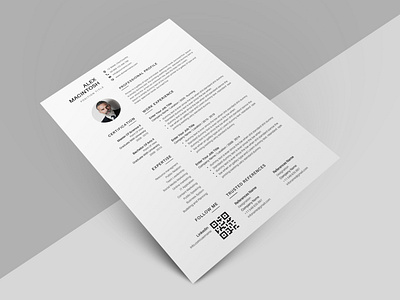 Resume/CV clean resume creative resume cv design design doc resume docx elegant resume female resume illustration logo modern resume