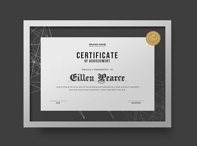Certificate Design graduation certificate