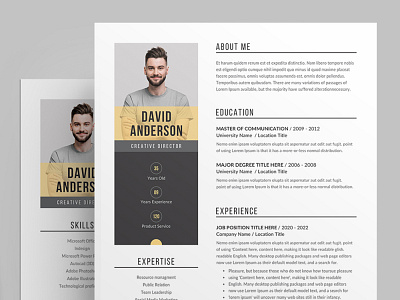 Resume Template branding graphic design