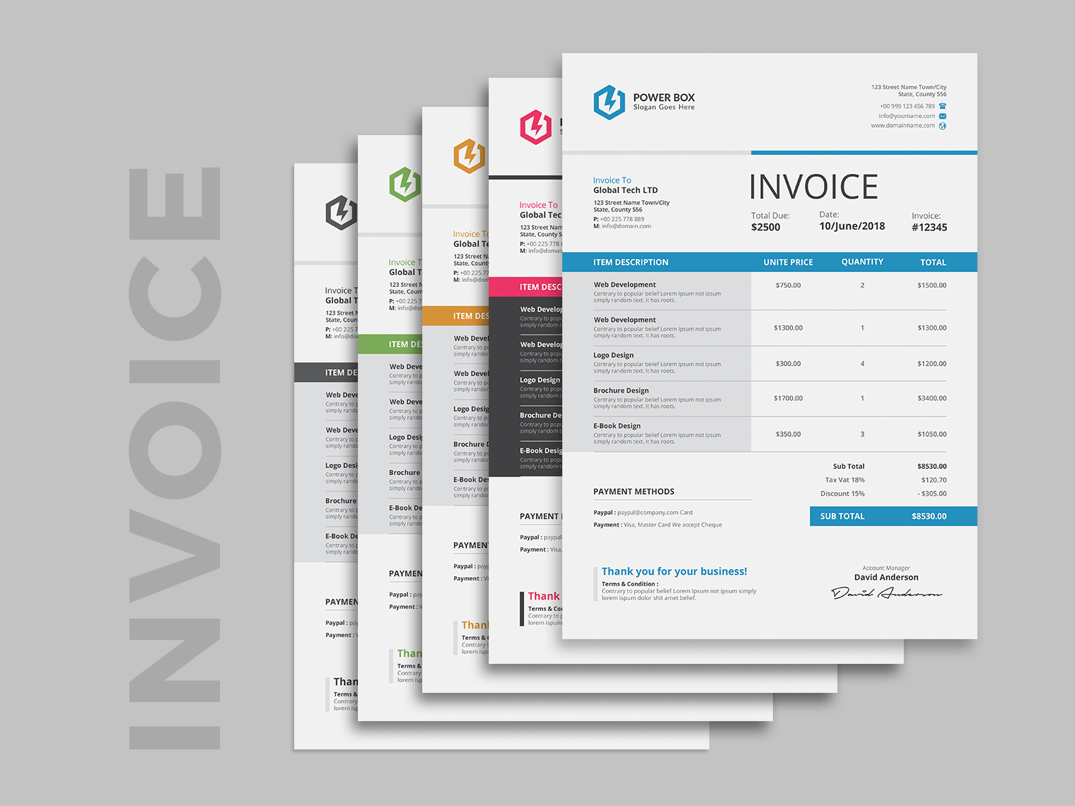Invoice Minimal by DesignsBird on Dribbble