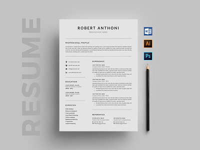 Resume/CV a4 clean cv design elegant elegant resume female female resume feminine indesign infographic letter minimalist modern modern resume portfolio professional resume resume clean resume cv