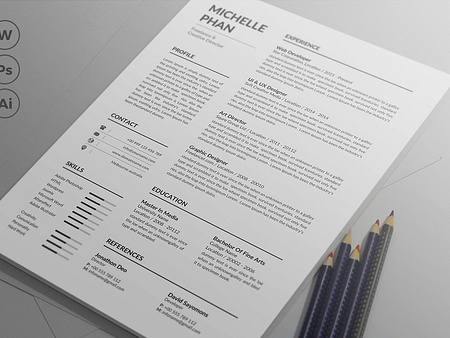 Resume/CV by DesignsBird on Dribbble