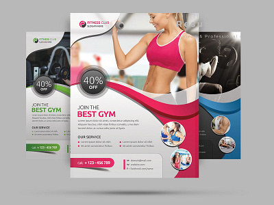 Fitness Flyer a4 a4 flyer aerobics beauty business clean clean flyer commercial corporate creative exercise fitness fitness flyer fresh generic gym gymnasium health modern multipurpose
