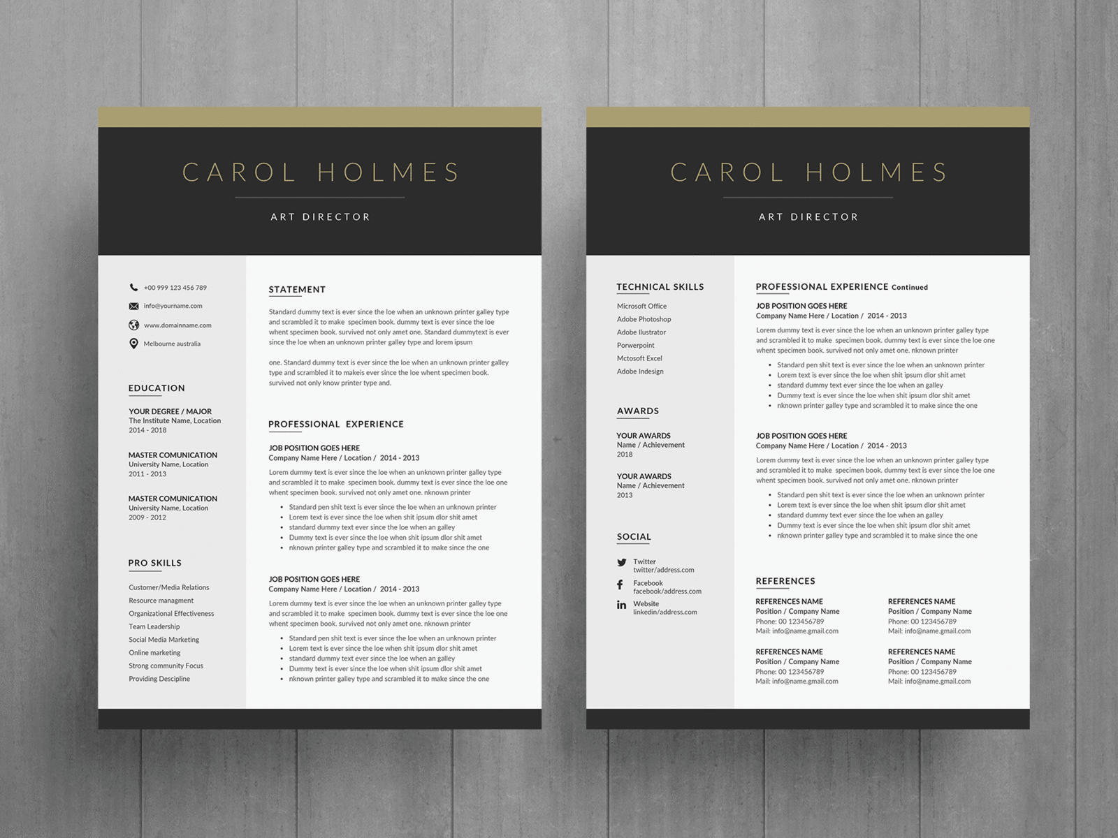 Resume/CV by DesignsBird on Dribbble