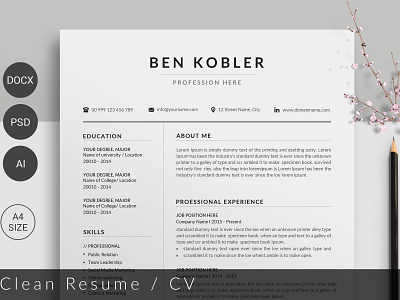 Resume Template / CV