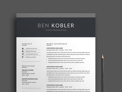 Resume/CV 1 page 2 page 3 page a4 best resume clean cv design elegant elegant resume female resume feminine letter minimalist modern modern resume professional resume resume clean resume cv