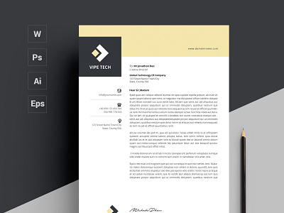 Letterhead a4 brand branding business business letterhead clean colorful corporate corporate identity creative design docx elegant envelope folder ipad letterhead logo minimalist mockup