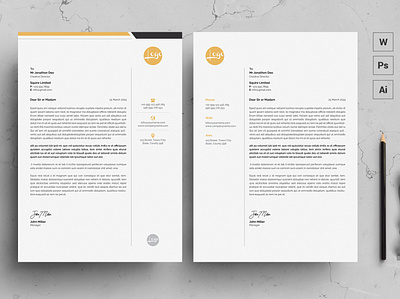 Letterhead a4 brand branding business business letterhead clean colorful corporate corporate identity creative design docx elegant folder ipad letterhead minimalist mockup modern official