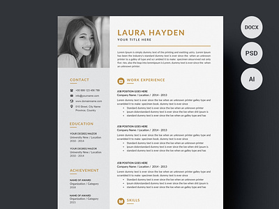 Resume/CV by designsbird on Dribbble