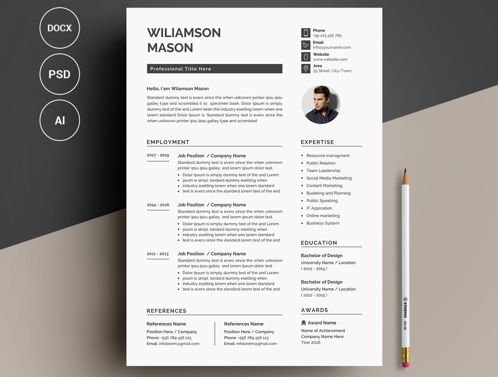 Resume/CV by DesignsBird on Dribbble