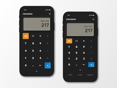Calculator Concept app calculator challenge clean concept daily ui dailyui dark design figma mobile neumorphic neumorphism ui ui design uiux user interface ux visual design