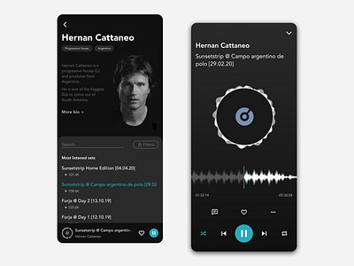 Music App Concept app challenge clean concept daily ui dark ui design dj figma flat mobile music music player ui ui design uiux user interface ux visual design