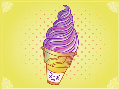Look What You've Done! angry candy cartoon cone fun graphic design icecream illustration illustrator silly softy swirl