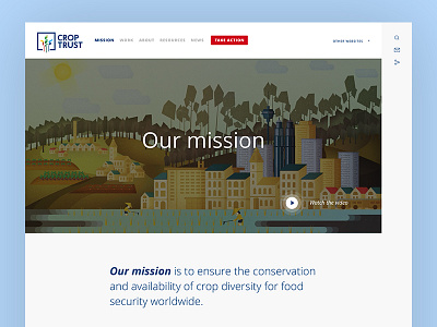 Croptrust Website - Mission page clean crops ngo seed svalbard trust vault website