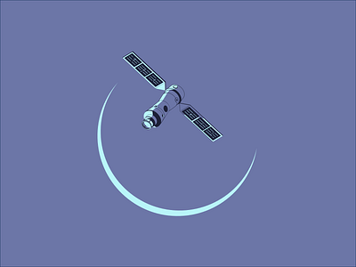 Space quest - contact astronaut illustration moon planet satellite sky space stars