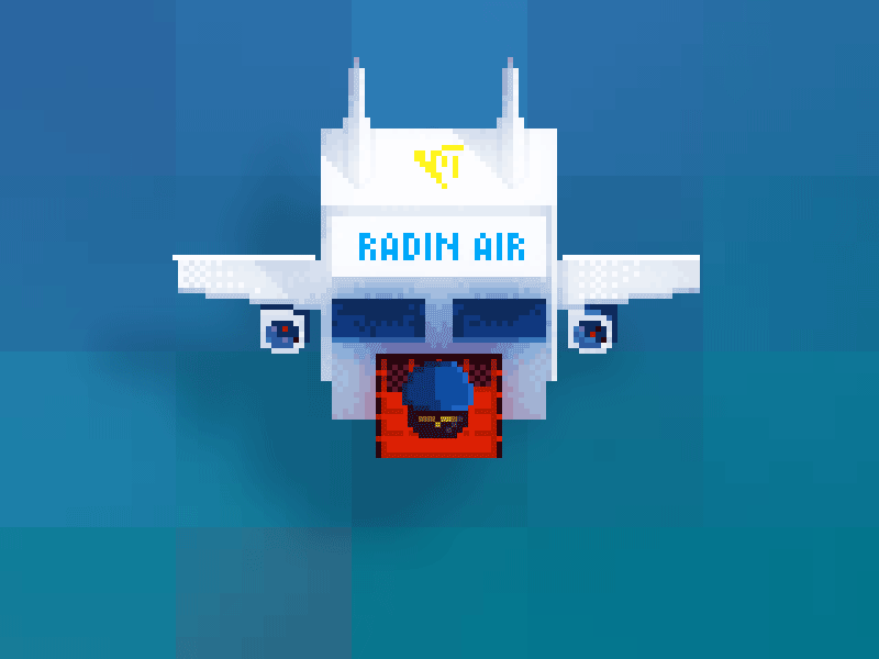 Radinair big boss flying game pilot pixel art plane retro