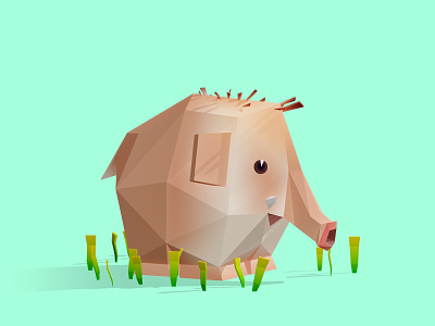 Elephant 3d animation children cute elephant game illustration interactive low poly