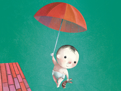 Sélim announcement baby birth umbrella