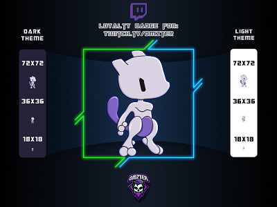 Mewtwo Loyalty Badge branding design illustration loyalty badge twitch twitch loyalty badge