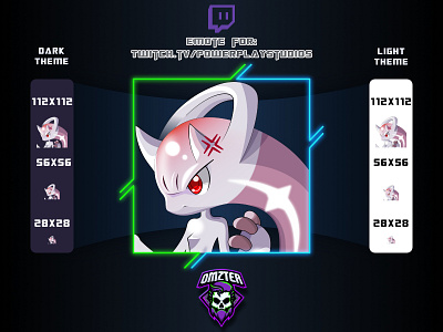 Mega Mewtwo Emote branding design emote esports illustration mega mewtwo pokemon twitch twitch emote vector