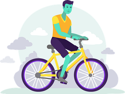 Launching Cyclist Insurance app design granadilla illustration