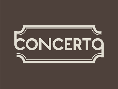 Concerto branding design flat logo minimal vector