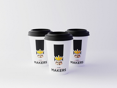 The Café Makers 3d blender branding coffee design graphic design logo mokeup photoshop portfolio