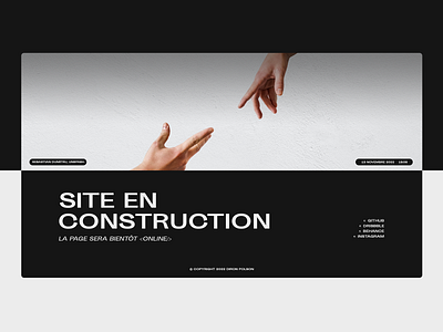 Site Under Construction Page V1 Design 404 branding design graphic design portfolio simple ui ux webdesign