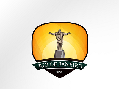 Rio de Janeiro - Brazil Vector Simple Logo behance branding brazil colors design dribbble graphic design illustration illustrator inspiration logo photoshop portfolio rio statue vector