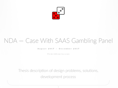 NDA — Case With SAAS Gambling Panel abramov ba business analysis fabrica gambling research sus ui ukraine ux ux design vomarba