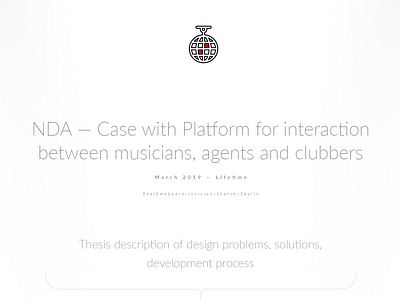 NDA — Platform for musicians agents and clubbers abramov business analysis design fabrica research ui ukraine ux vomarba