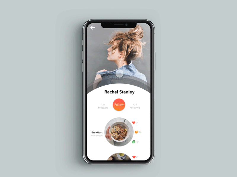 User Profile food food app ui design app user interface ui uidesign dailyui 006 dailyui