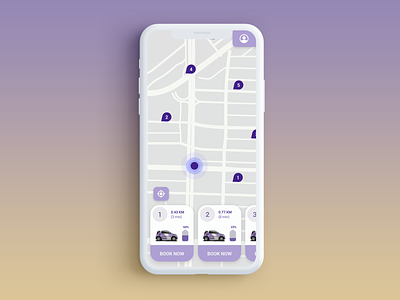 Location Tracker - Car Sharing Concept App app car app car share dailyui dailyui 020 design location location app location tracker maps mobile app ui uidesign user interface